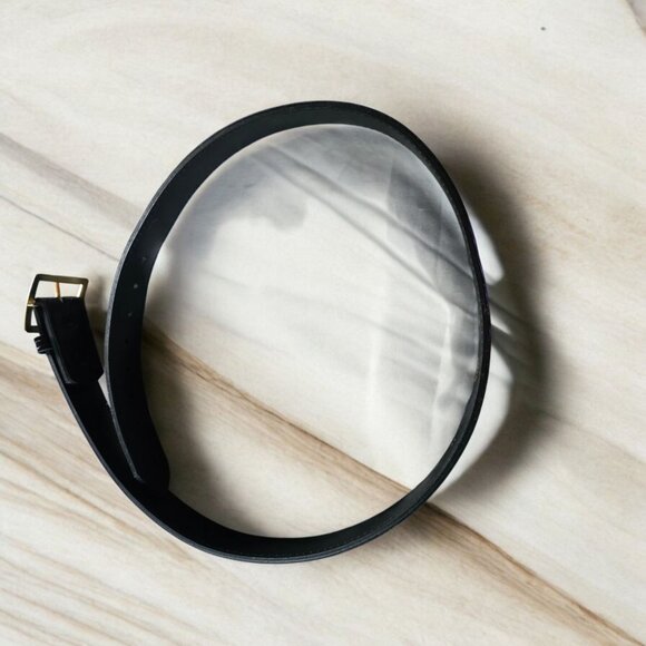 NWOT BOSTON 6505 (44) Unisex Black/Purple Leather Garrison Belt - Picture 4 of 10